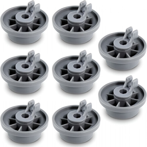 Dishwasher Wheels Lower Rack Replacement, 8 Pack, Fit for Dishwasher, Durable Plastic