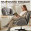 Modern Grey Velvet Wingback Chair – Swivel Base 5