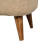 Beige Square Footstool – Boucle & Solid Wood 10