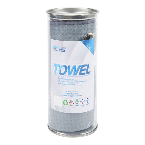 Golf Handtuch Mikrofaser Waffel Grau