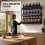 Homcom HOMCOM Wall-Mounted Wine Rack with LED Lights, Glass Holders, Black 6