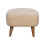 Beige Square Footstool – Boucle & Solid Wood 2