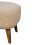 Beige Square Footstool – Boucle & Solid Wood 9
