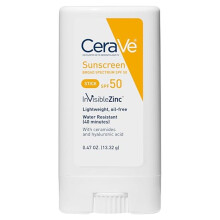 100% Mineral Face Sunscreen Stick SPF 50, Oil & Fragrance Free with Hyaluronic Acid & Ceramides