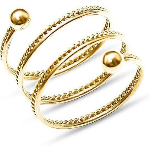 Edelstahlring mit spiralförmigem, flexiblem Design und Kugelverschluss