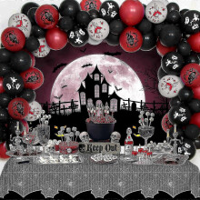 Set di 92 palloncini decorativi per feste di Halloween e festival dei fantasmi.