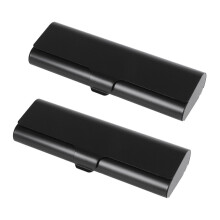 Étui à lunettes fin et rigide en métal mat noir (lot de 2)