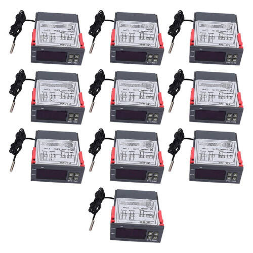 STC-1000 10X 220V digital termostat temperaturregulator med NTC-sensor 1