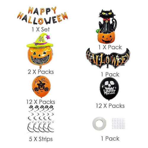 Halloween-Latexballon-Set für Kinder – Partydeko-Set 2