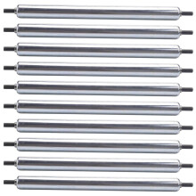Rulli trasportatori industriali in acciaio al carbonio 25x300mm per linee di assemblaggio, 10 pezzi