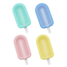 DIY-Eisform-Set aus Silikon, 4er-Pack mit Stielen, auslaufsicherem Deckel, wiederverwendbar, BPA-frei, für selbstgemachtes Eis am Stiel