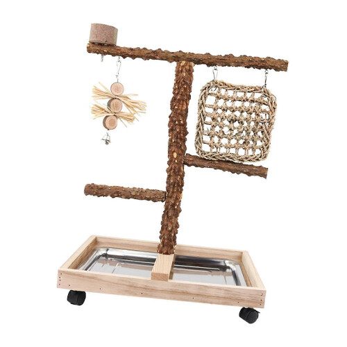 Parc de jeu pour perroquets, perruches, inséparables, cacatoès et accessoires pour cage