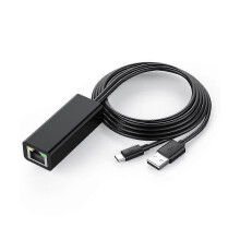 Adaptateur Ethernet TV 4K Stick USB-C vers RJ45 LAN avec câble d'alimentation USB 2.0