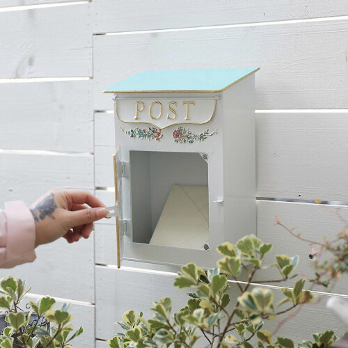 Cassetta postale in ferro da parete per esterni, ideale per decorare l'ingresso principale. 2