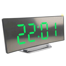 Smart stor LED digital vekkerklokke med USB-port 12/24 timers snooze temperaturvisning hvit