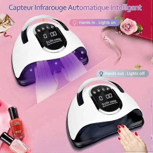 Lampada asciugaunghie UV LED portatile da 280 W con 66 LED e 4 timer (10/30/60/99 secondi). 2