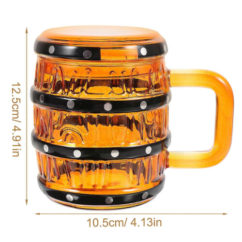 Retro glasölmugg handhållen barmugg vintage ölbehållare 1