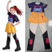 (Mira(Top+Dress), 130/6-7 Years) UK Kids Girls K-Pop Demon Hunters Rumi Mira Zoey Cosplay Costume Fancy Dress Set