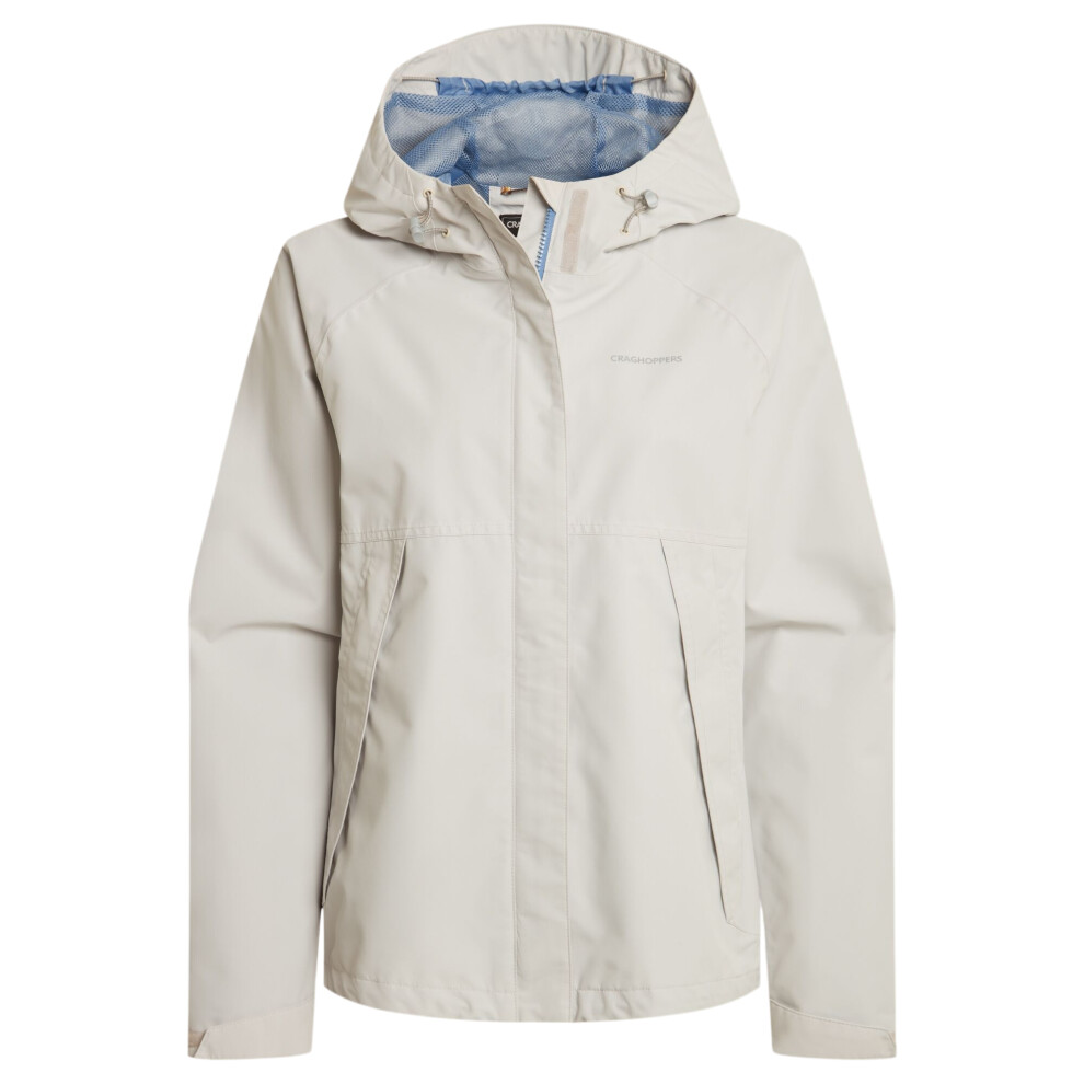 Craghoppers Ossus Waterproof Jacket for Women, Grey, Size 12, Breathable Aqua Dry Fabric with Adjustable Hood and Stormflap - Image 3