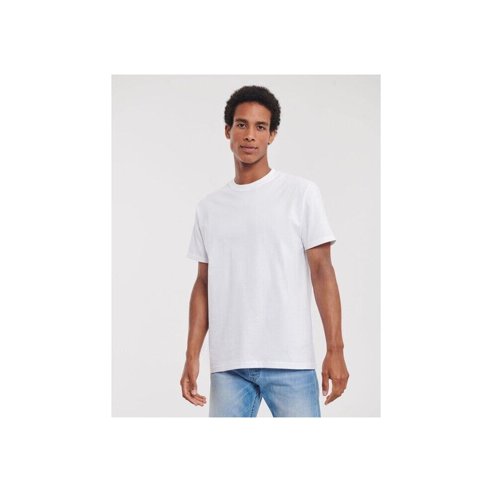 Russell (3Xl, White) Mens Classic Heavyweight T-Shirt