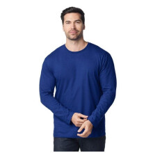 (L, Fan Marine Green) Gildan Mens Soft Style Long Sleeve T-Shirt