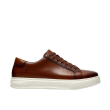 (11 UK, Tan) Clarks Mens Goswell Leather Low Cut Trainers
