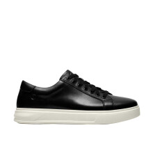 (11 UK, Black) Clarks Mens Goswell Leather Low Cut Trainers