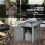 50,000 BTU Gas Fire Pit Table with Cover and Glass Screen - Grey 8