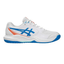 (5 UK, White/Blue) Asics Childrens/Kids Dedicate 9 Tennis Shoes