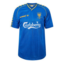 (L, Blue/Yellow) Hummel Mens Wimbledon 1998 Football Shirt