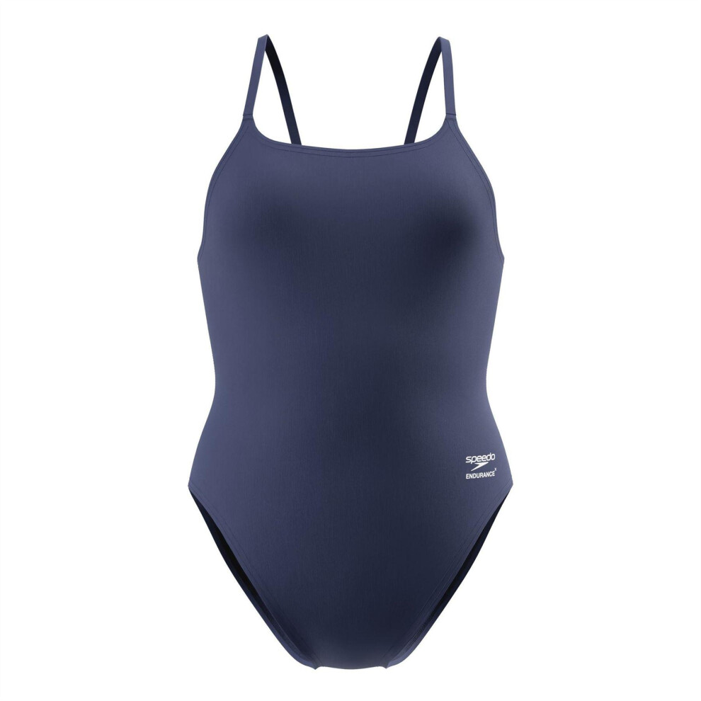 Speedo (10 Uk, Navy) Womens/Ladies Endurance One Piece Swimsuit