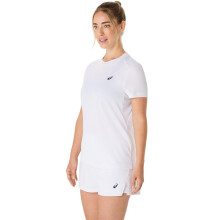 (14 UK, Brilliant White) Asics Womens/Ladies Court Logo Short-Sleeved T-Shirt