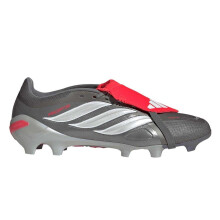 (9 UK, Grey/Red) Adidas Unisex Adult Predator 3 Firm Ground Football Boots