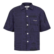 (XL, Navy) Slazenger Mens Court Newspaper Lightweight Shirt