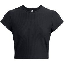 (10 UK, Black) Under Armour Womens/Ladies Rival Ribbed Cropped T-Shirt