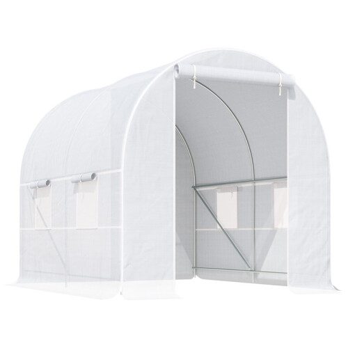 2.5x2x2m Polytunnel Greenhouse with Mesh Windows
