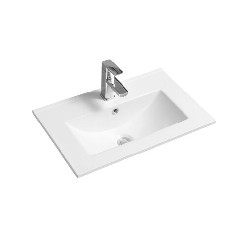 Limoge 4003-61 Ceramic 61cm Thin-Edge Inset Basin with Deep Scoop 1