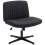 HOMCOM Black Linen Armless Office Chair 1