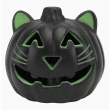 Kürbis Nachtlampe für Halloween, dekorative Innenraumlampe, Schwarz, 22,00 x 20,00 x 20,00 cm, 1 Stück