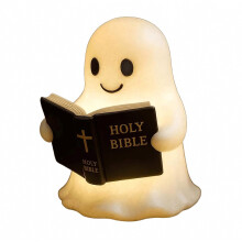 Halloween-Leselampe in Form einer geheimnisvollen Statue, dekorative Innenleuchte für die Nacht, lustige Figur als Halloween-Dekoration für den Wohn