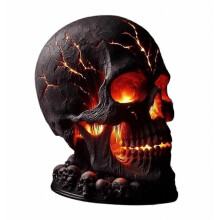 Schreibtischlampe mit Halloween-Schädel, gruselige LED-Tischlampe, dekorative Lampe für Halloween-Party, Kaminsims und Raumdekoration