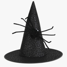 Hexenhut für Erwachsene und Kinder, langer Zauberhut für Halloween, schwarze Kostümdekoration für Fasching und Neujahr