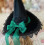 Cappello da strega a punta per Halloween, comodo da indossare, per giochi di ruolo, rosso, con farfalla e bendaggio 5