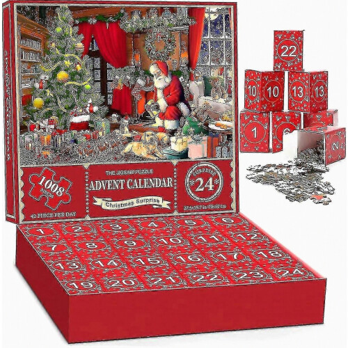 24 Day Christmas Countdown Puzzle Advent Calendar Blind Box Christmas Puzzle Set