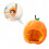 Indoor Halloween Pumpkin Hat Decorative Doll, Orange, 1 Piece 5