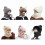 Cappello senza tesa foderato in pile con sciarpa e maschera facciale, antivento e caldo, protezione dal freddo, per sci, ciclismo ed escursionismo, 3