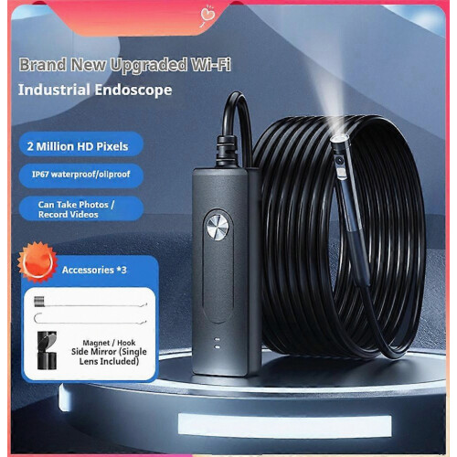 Wireless Endoscope Camera HD 8mm IP67 Waterproof WiFi Inspection Camera for Android and iOS 2