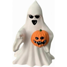 Figurilla de fantasma de resina, decoración cute para porche, hogar y escritorio de oficina en Halloween, detalle festivo y divertido
