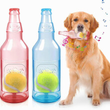 Pack de 2 juguetes indestructibles para perros con pelota de tenis y sonido, resistentes para masticar y entrenamiento, para cachorros y perros pequ