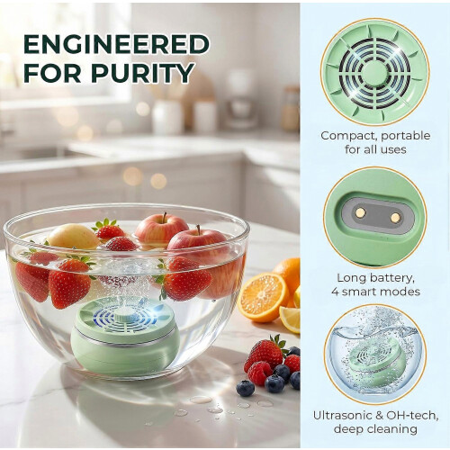 Fruit and Vegetable Washer, Multi-Function Micro-Nano Bubble Cleaning Machine with 4 Smart Modes, Efficient Portable Washer 1